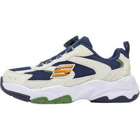 Skechers Kids Fabric Comfortable Low-Top Casual Shoes Kids sneaker White Blue 405292L-WNV 28.5