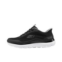 Skechers Sport Mens Fashion Comfortable Trendy Minimalist Low-Top Casual Shoes Men sneaker Black 233047-BKW 39.5