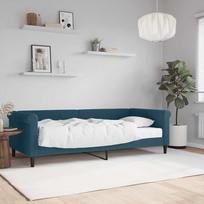 Vidaxl Sofa Z Materacem Do Spania, Niebieska, 90X200 Cm, Aksamit