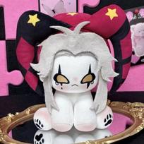 Anime The Freak Circus Pierrot Long Ears Hat 20cm Sitting Posture Figures Pillow Soft Body Mascot Plushies Pillow Sofa Cushion 20CM