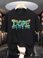 Unisex's Casual Cotton T-Shirt With Vibrant Graffiti  DOPE  Print S