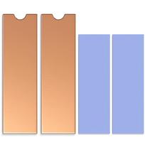 M.2 Heatsink, Copper, Slim 2280 Heatsink, for Desktop Laptops, 2-Pack