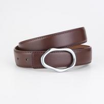 Wide Belt with Smooth Buckle: Boyfriend Style, Genuine Leather, Versatile Women’s Korean Fashion