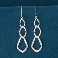 Elegant Water Drop Tassel Earrings, 925 Sterling Silver, Slimming Hollow Design for Women 925 Sterling Silver