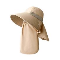 Wide Brim Face Covering Sun Hat Breathable Adjustable Neck Protection Fisherman Cap Mesh Removable Integrated Fishing Hat