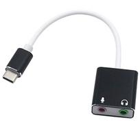 Ulyris Type-C to 3.5mm Adapter Jack, HeadphoneMicrophone Jack, Plug and Play, Type C External Sound Card, USB-C Audio, 3.5mm Conversion Adapter