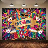 2D Vibrant Colorful Carnaval Mask Tapestry for Carnival & Party 47.2x31.5inch/120*80cm