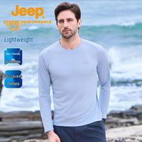 JEEP Men's Outdoor Quick-Dry Long Sleeve T-Shirt L dangaus mėlyna spalva
