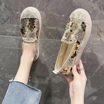 Loafers Round Toe Women's Flat Shoes Low Heel Elegant Slip-on Ladies Footwear High Quality Fashion Y2k Vacation Comfortable Sale 35