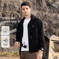 JEEP Men's Fleece-Lined Hooded Zip-Up Sweatshirt 3XL juoda