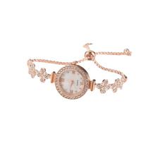 Round Dial Ladies Quartz Watch Slim Strap Rhinestone Watch Women Quartz Watch  Festival Gift