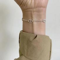 Su Chuang S925 Sterling Silver Pig Nose Bracelet - Versatile Korean Style Chain for Women Sterling Silver 925