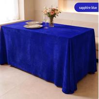 NOPY Blue Velour Rectangular Conference Tablecloth