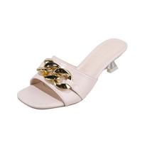 2025 Women's Fashion Fairy-Style Thin-Heeled Toe-Revealing Mid-Heel Sandals 35