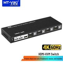 MT-viki 4-Port HDMI KVM Switch 4K@60Hz