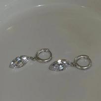 Simple Oval Leaf Rhinestone Drop Earrings for Women Exquisite Vintage Water Drop Dangle Earrings Casual Versatile Jewelry Gift