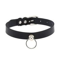 Anime Chainsaw Man Reze Cosplay Choker PU Necklace Punk Leather Collar Pull Ring Chain Unisex Party Props