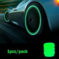 Green Luminous Car Tire Valve Cap Fluorescent Night Glowing Decor Motorcycle Bike Wheel Nozzle Dustproof Tyre Valve Stem Caps