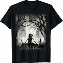 Dark Art Aesthetic Grunge Fairy Gothic Horror T-Shirt S