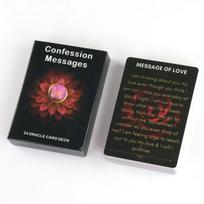 Dvynių liepsnos meilės žinutės Oracle Deck, Dieviškojo vyriškumo ar sielos draugo išpažintis, 54 vnt kortelės slapti paslėpti pranešimai 10,4*7,3 cm