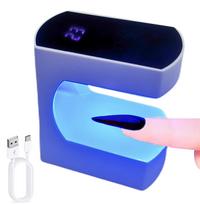 Mini LED nagų lempa, UV šviesa nagams su laikmačiu UV lempa geliniams nagams Quicky-Dry Nail Light Nešiojamas USB nagų džiovintuvas, skirtas Tr