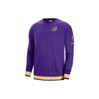Nike NBA Los Angeles Lakers Courtside Fleece Loose Fit Sweatshirt Purple Men Streetwear DN4707-504 L