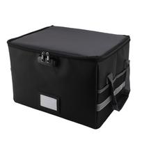 Fireproof Document Box Water Proof Antistatic Reflective Stripe Portable File Box with Lock for CD DVD USB Photos