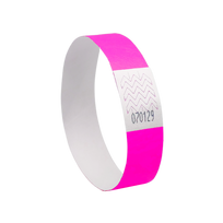 Kontrolinė renginių apyrankė Tyvek neoninės mėlynos spalvos 265x19mm