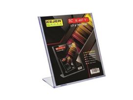 Informacinis laikiklis L formos, K-467, 90x55mm, vertikalus, kieto plastiko