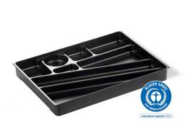 Dėklas į stalčių smulkiems biuro reikmenims Durable, plastikinis,8 skyreliai,  juodos spalvos, 340x240x36mm