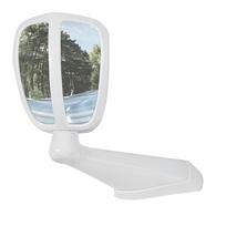 Car Rear View Blind Spot Mirror Adjustable Wide Angle Rearview Mirrors Auto Hood Head Cover Sand Plate Side Rearview Mirror White Right Side