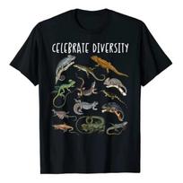Different Types of Lizard T-Shirt, Reptile Shirt, Lizard-Lover Gift Humor Funny Graphic Tee Top Cute Cotton Short Sleeve Blouses S juoda