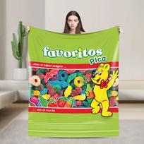 Haribo Candy Soft Warm Blanket  Camping Plush Bedding Throws Aesthetic Outdoor Flannel Bedspread Sofa Bed Cover 30x40in