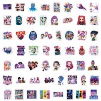 a 55-110PCS K-POP Demon Hunters Sticker Film Television Peripheral Computer Decorative Stickers Waterproof Vinyl Toy Kid Gifts