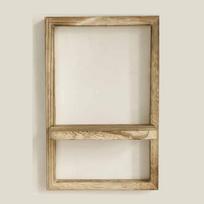 Wall-Mounted Solid Wood Shelf, Photo Frame Display, Square Floating Shelf for Living Room, Bedroom & Home Decor One Size