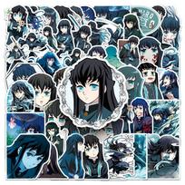 50pcs Demon Slayer Tokitou Muichirou Anime Stickers Cool Cartoon Decals Giraffiti Toys DIY Skateboard Phone Fridge Kid Toy