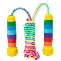 Wood Handle Jump Rope Skipping Kids 2.5/5m Adjustable Rope Skipping Fitness Rope