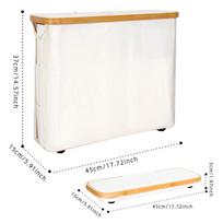 Wood Frame Toilet Paper Holder On The Floor-Large Capacity Organizer For Bathroom Waterproof Toilet Paper Holder With Lid