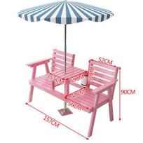 Solid Wood Outdoor Folding Bench Chair for Garden, Courtyard, or Balcony