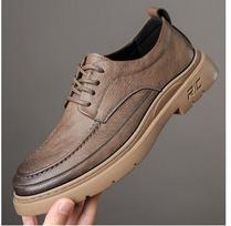 [New men's casual leather shoes] Cowhide hand-stitched fashion/casual shoes 38-standard leather shoe size