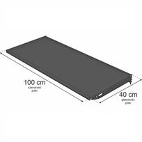 Visas stelažas Mega-M Basic L-100 cm P-40 cm antracito RAL7016 + 2 vnt. laikikliai P-40 cm N