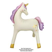 Cartoon Unicorn Foil Balloon - Party Decoration Background