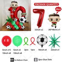 48Pcs Football Boy 1-30th Birthday Party Balloon Set Baby Shower Globos Football Match Venue Decoration Supplies As The Picture