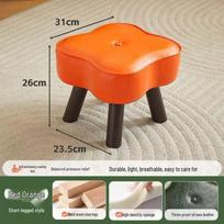 Ergonomic Swivel Retro Rattan Wood Office Chair with Lifting Backrest & Same-Day Delivery Steel roller feet - Fixed solid wood armrest