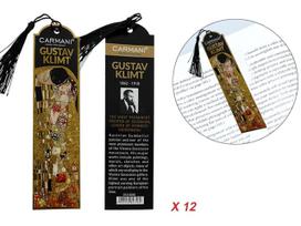 Zestaw 12 Zakładek Do Książki Gustav Klimt Pocałunek Prezent Dla Kobiety