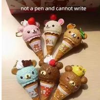 Figure Anime Cute Kawaii Capsule Ice Cream Bear Bead Chain Hanging Bag Doll Toy Model Decoration Pendant Holiday Gifts