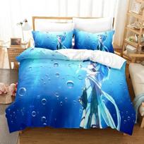 Anime Asada Shino Sword Art Online Bedding Set Duvet Cover Bed Set Quilt Cover Pillowcase Comforter King Queen Size Boys Adult 135x200cm