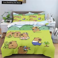 Capybaras Duvet Cover Anime Bedding Pillowcase Printed General Children And Adult Set Queen Size Reactive Printing Quilt 135x200cm