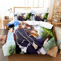 3D Print Anime Sword God Domain 2/3PCS Bedding Sets Duvet Cover Set With Pillowcase Twin Full Queen King Bedclothes Duvet Cover 135x200cm