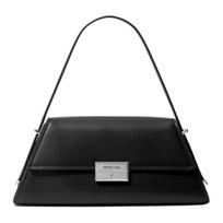 Michael Kors MK Ludlow Signature Metal Detail Leather Tote Bag Medium Women handbags Black 30F4SLNL2L-BLACK Basic Set (Bag+Dust Bag)